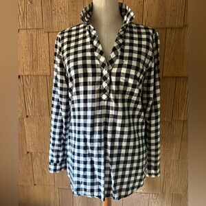 J. Crew Gingham Checked v-neck Top